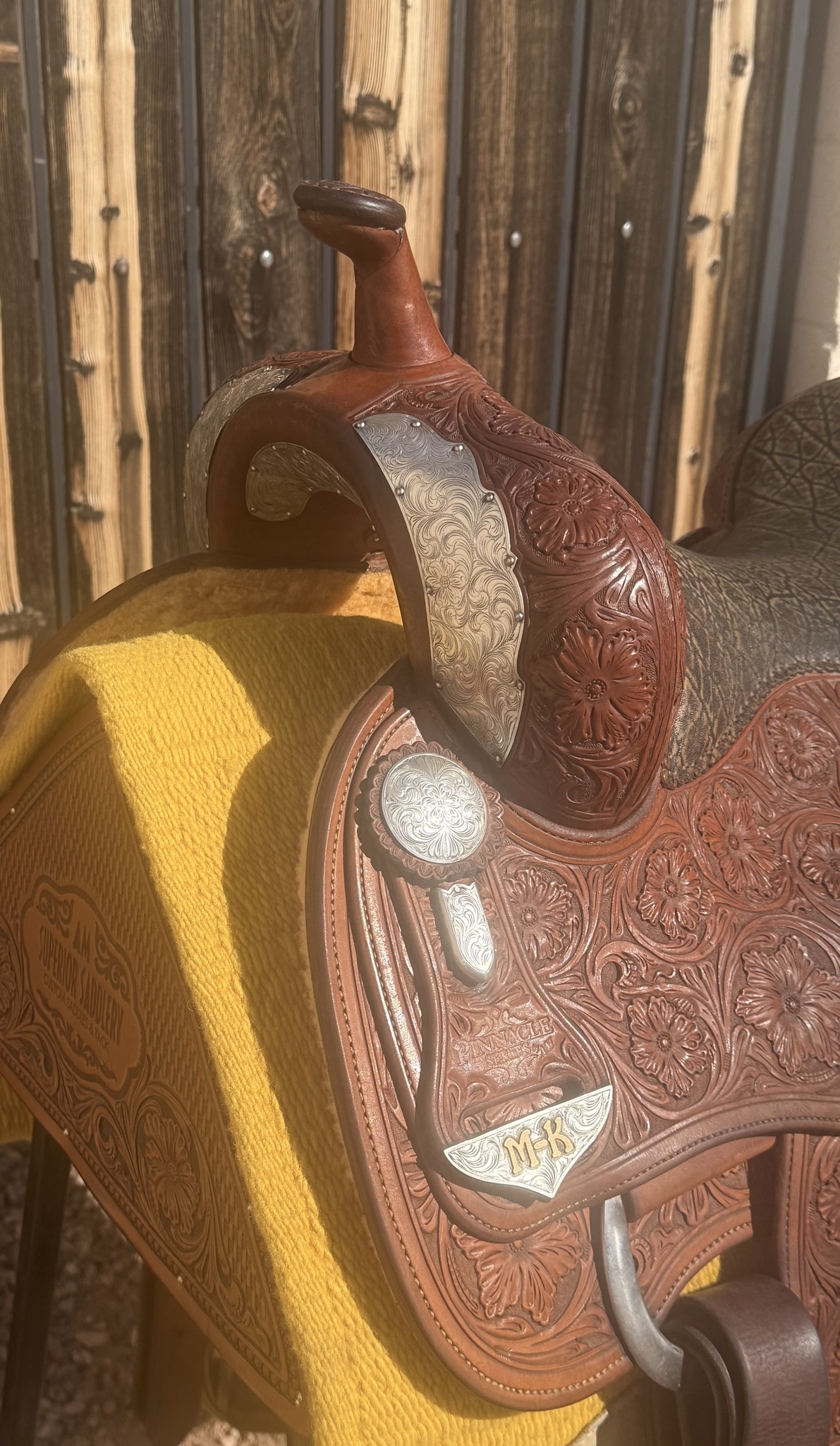 Silver rear dees and cantle