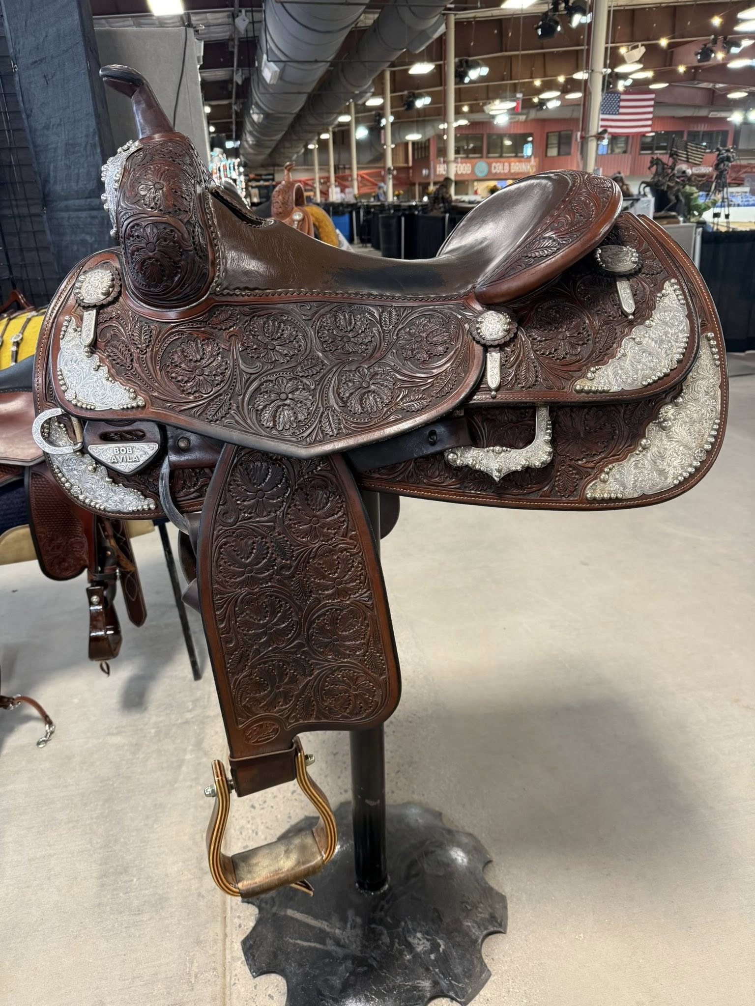 Bob Avila by Bob's Custom Saddle — 16 Seat Silver Swell Cap Full Silver Package — $5,995